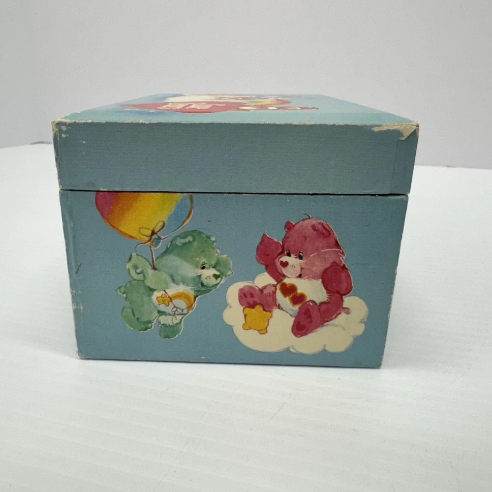 Vintage 1980s Care Bears Musical Jewelry Box Rainbow Heart Mirror RARE HTF WORKS